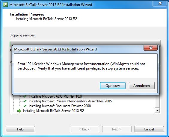 BizTalk Server 2013 R2 Installation Error 1921_1